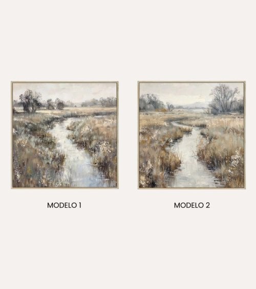 Cuadro Lienzo de Rio en Prado de Madera