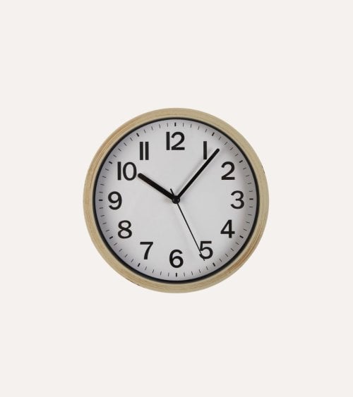 Reloj de Pared Efecto Madera de Plástico