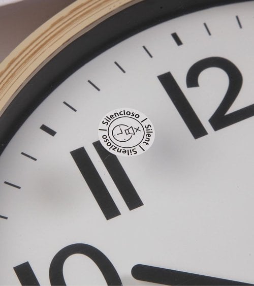 Reloj de Pared Efecto Madera de Plástico