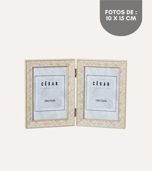 Marco de Foto Multiple con Borde Trenzado de Plástico