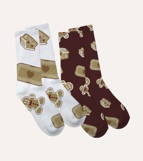 Calcetines de Navidad Galleta de Jengibre Ideal para Regalo