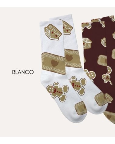 Calcetines de Navidad Galleta de Jengibre Ideal para Regalo