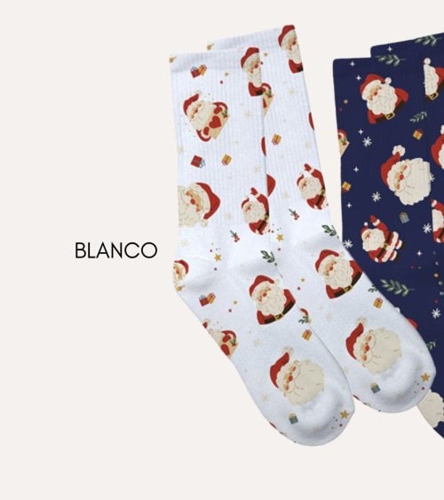 Calcetines de Navidad Papá Noel Ideal para Regalo