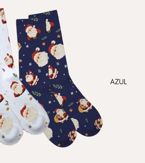Calcetines de Navidad Papá Noel Ideal para Regalo