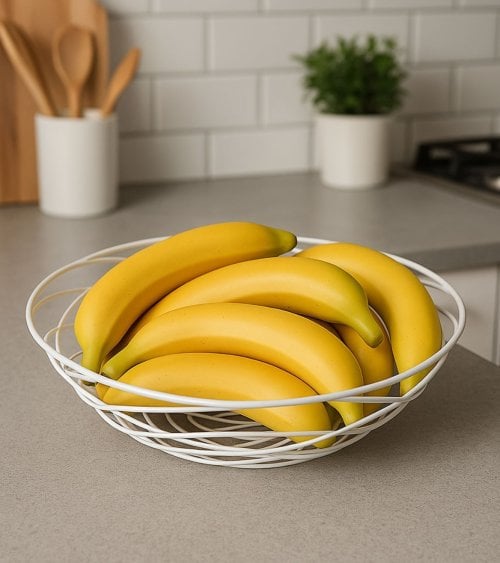 Plátano Decorativo Realista de Hierro y Plástico