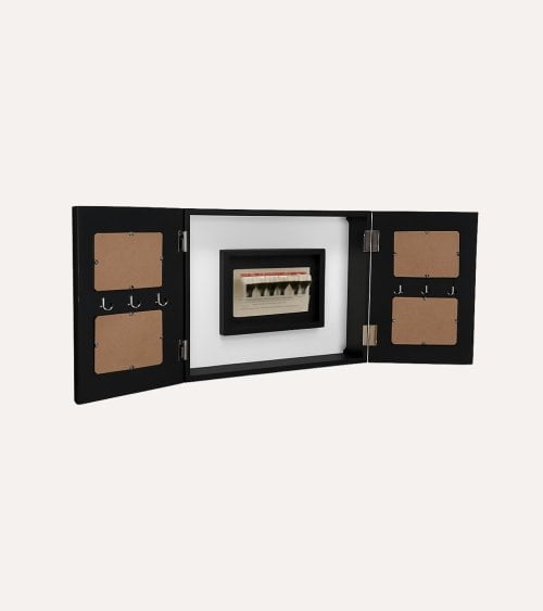 Cubrecontador con 4 Marcos de Fotos de Madera