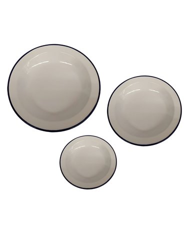 Plato de Acero Esmaltado Blanco