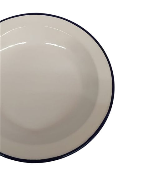 Plato de Acero Esmaltado Blanco