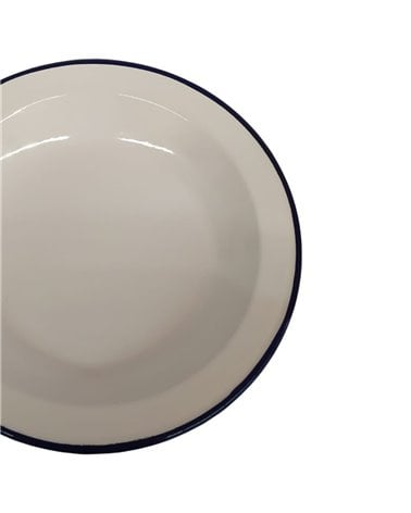 Plato de Acero Esmaltado Blanco