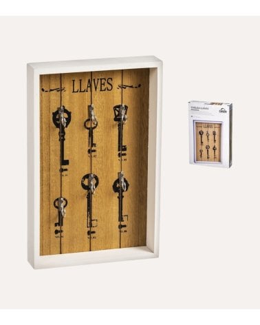 Cuelga Llaves Formas Vintage de Madera
