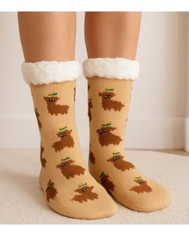 Calcetines Antideslizante de Capibara de Borreguillo