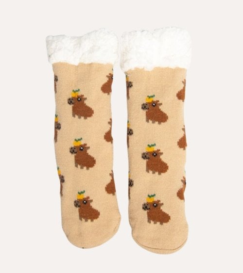 Calcetines Antideslizante de Capibara de Borreguillo