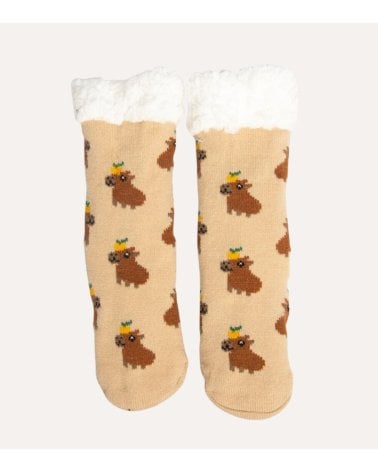 Calcetines Antideslizante de Capibara de Borreguillo