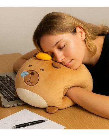 Manta Plaid Infantil con Cojín Calientamanos de Capibara