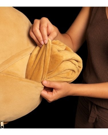 Manta Plaid Infantil con Cojín Calientamanos de Capibara