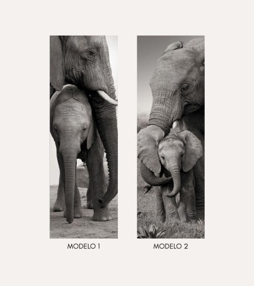 Cuadro Lienzo Alto Elefante de Madera