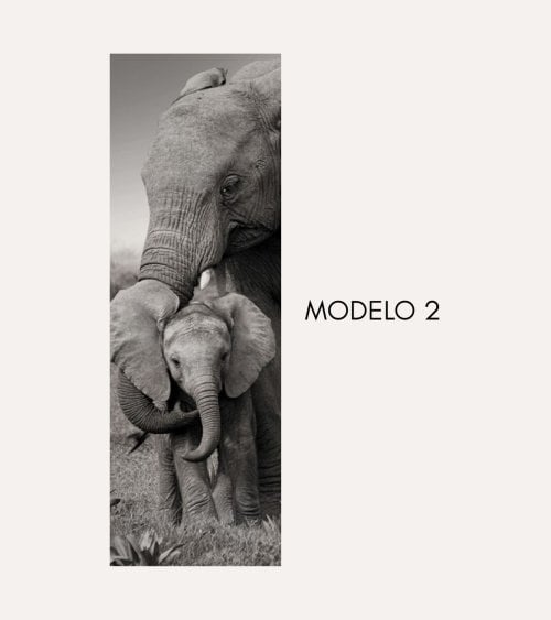 Cuadro Lienzo Alto Elefante de Madera