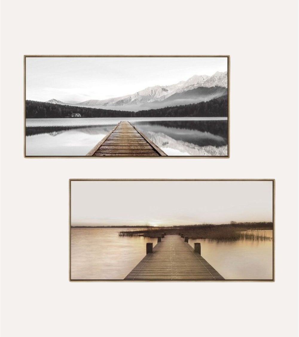 Cuadro Lienzo Muelle Horizontal de Madera