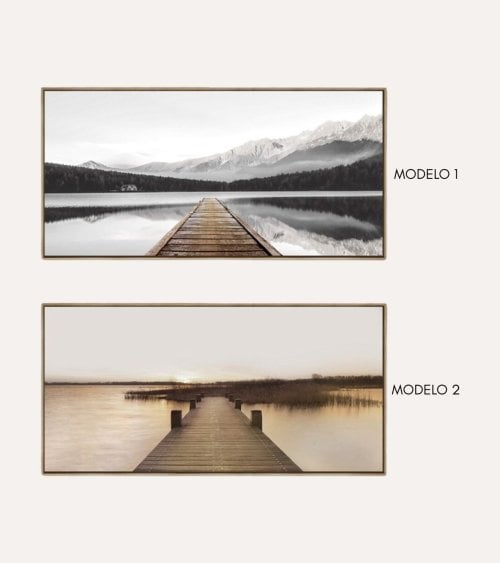 Cuadro Lienzo Muelle Horizontal de Madera