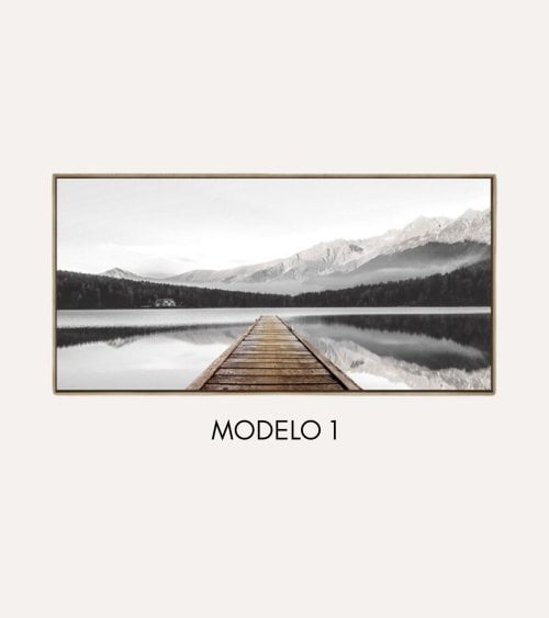 Cuadro Lienzo Muelle Horizontal de Madera