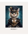 Cuadro Ilustración Gato de Lienzo