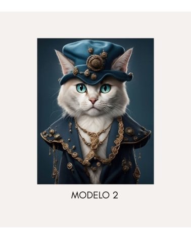 Cuadro Ilustración Gato de Lienzo