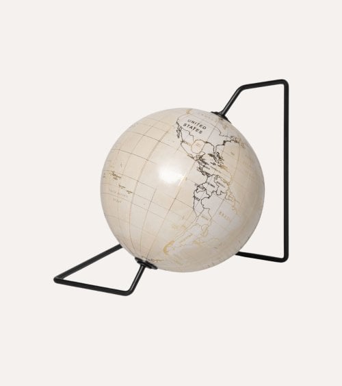 Globo Terraqueo Decorativo en L de Plástico y Metal