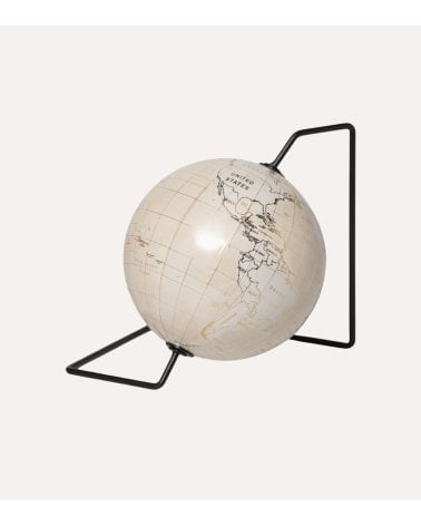 Globo Terraqueo Decorativo en L de Plástico y Metal