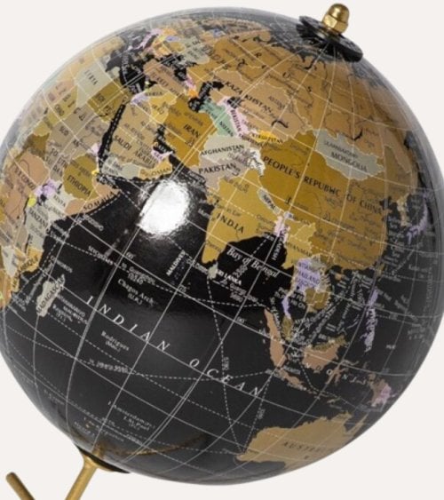 Globo Terraqueo Decorativo con Soporte de Palillos