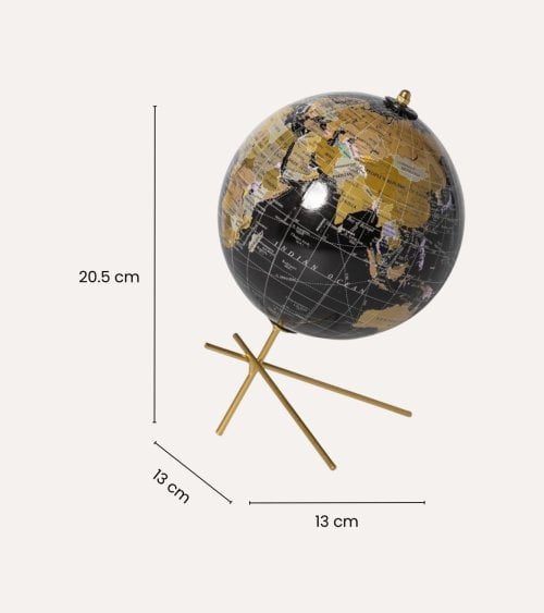 Globo Terraqueo Decorativo con Soporte de Palillos