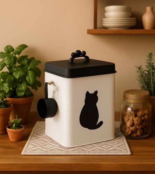 Caja Organizadora de Comida para Gatos