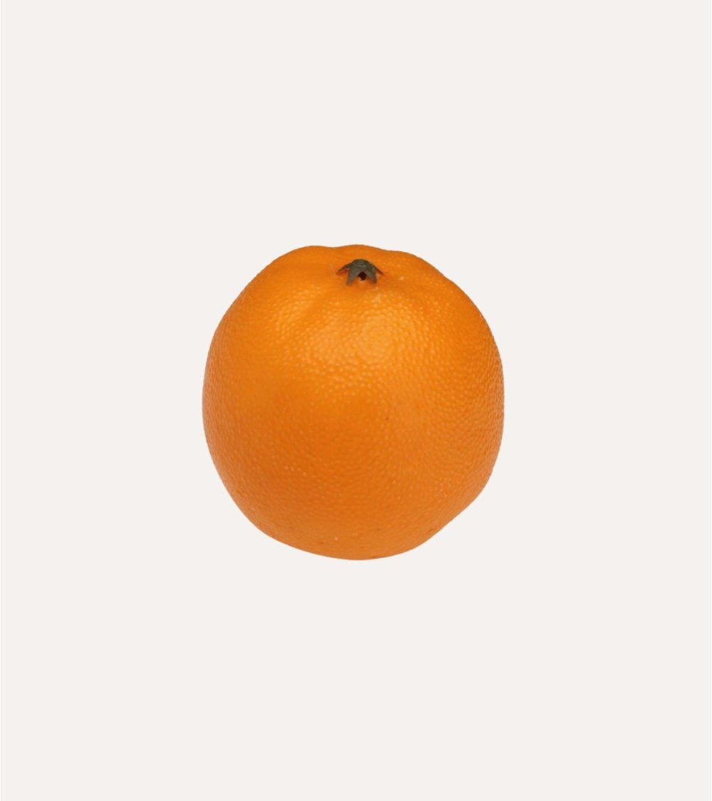 Naranja Decorativa Realista de Hierro y Plástico