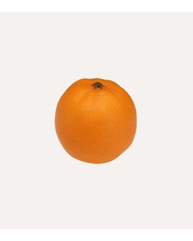 Naranja Decorativa Realista de Hierro y Plástico
