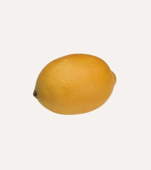 Limón Decorativo Realista de Hierro y Plástico