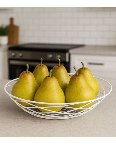 Pera Decorativa Realista de Hierro y Plástico