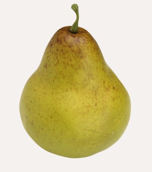 Pera Decorativa Realista de Hierro y Plástico