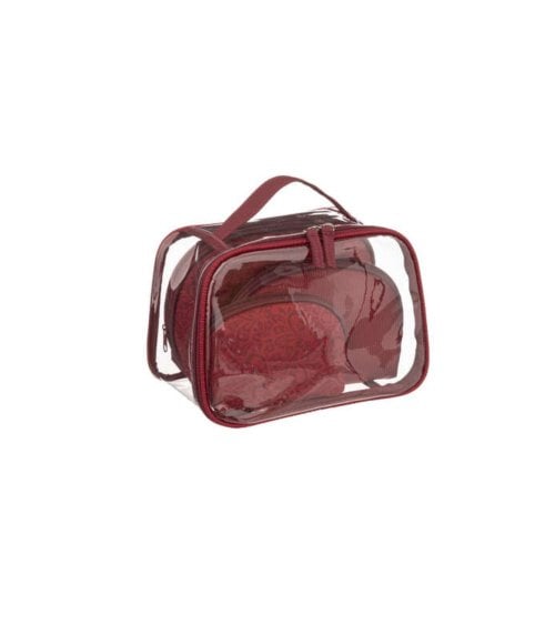 Set de 4 Neceseres de Viaje de Plástico y Poliéster con Estampados-1