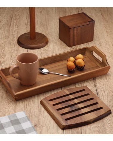 Bandeja para Mesa de Madera de Acacia