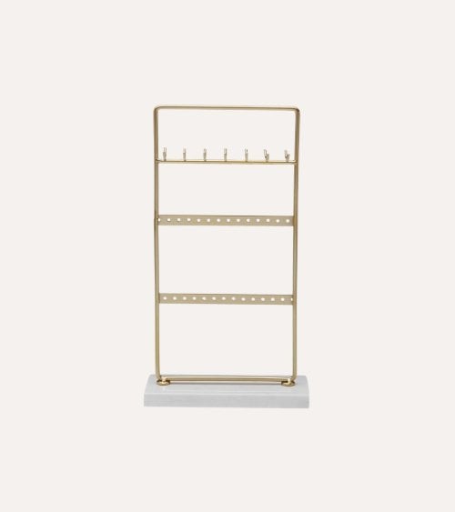 Joyero Metálico con Base de Piedra