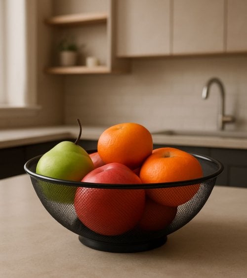 Frutero Minimalista con Rejillas de Metal
