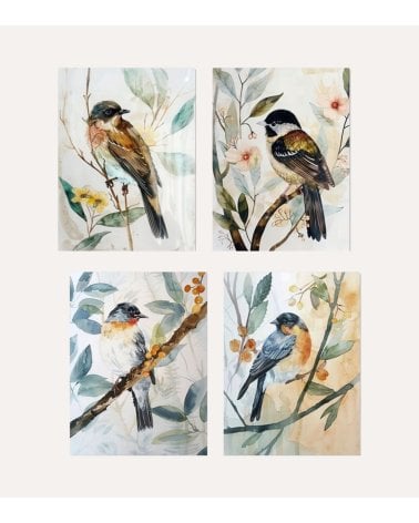 Cuadro Impreso Pájaro de Acuarela de Lienzo