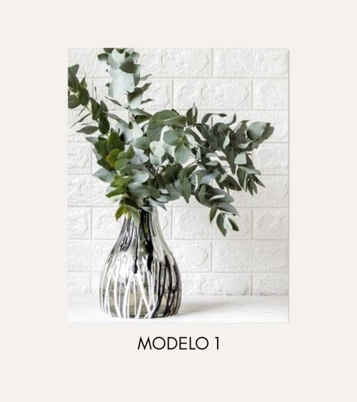 Cuadro Impreso Jarrón de Eucalipto de Lienzo
