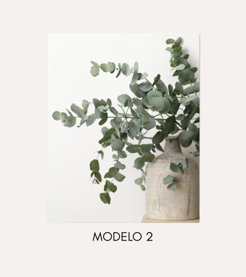 Cuadro Impreso Jarrón de Eucalipto de Lienzo