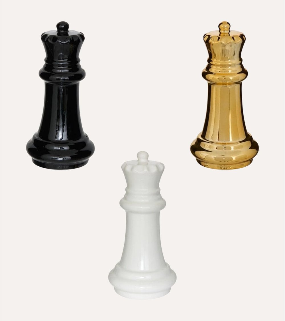 Figura Decorativa Reina de Ajedrez de Dolomita