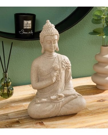 Figura Decorativa Buda Meditando de Poliresina