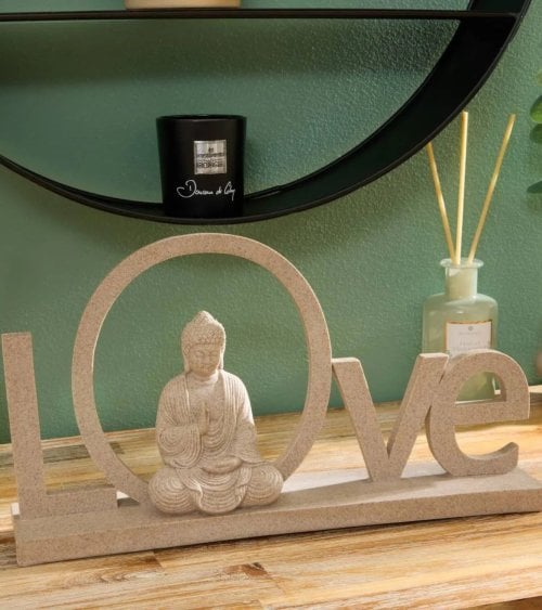 Figura Decorativa Love Buda de Poliresina