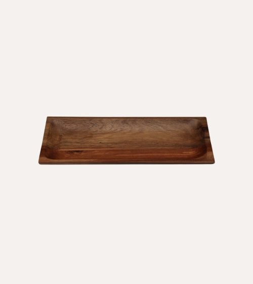 Fuente Wood Rectangular de Madera de Acacia