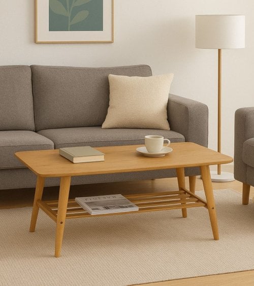 Mesa de Cafe con Balda Ural de Bambú