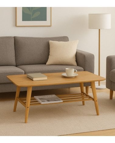 Mesa de Cafe con Balda Ural de Bambú