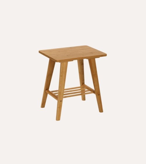 Mesa de Cafe Auxiliar con Balda Ural de Bambú